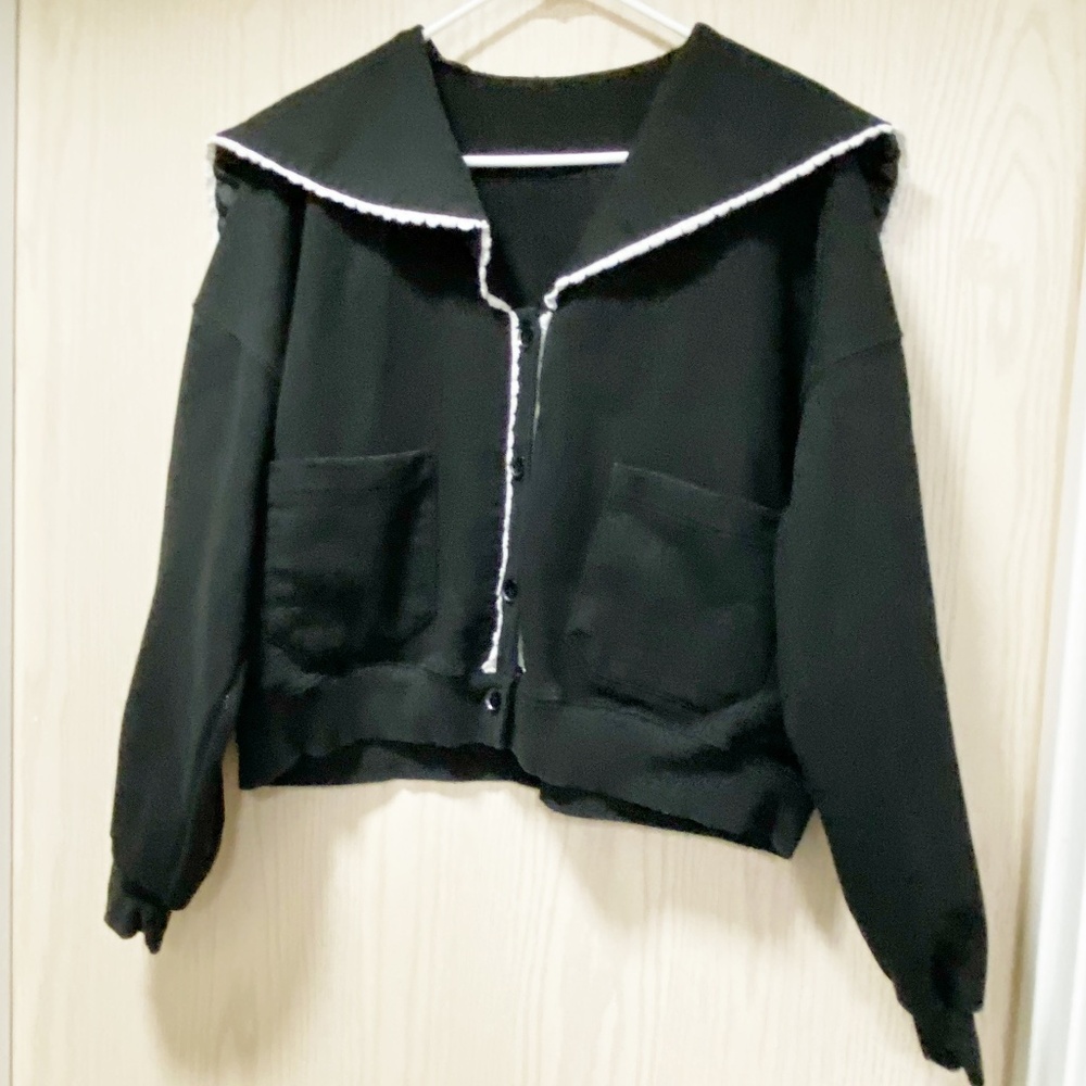 Hey Jude  Black  Size  L  Women’s Buttoned Up Sweater